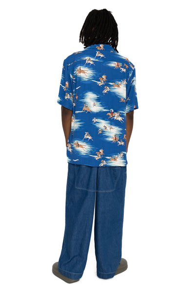 Rayon KAMIKAZE Aloha Shirt - Blue