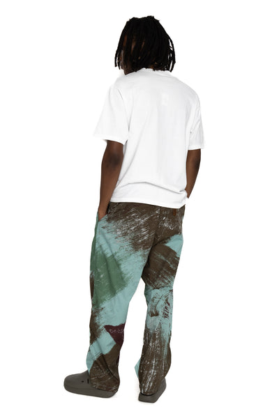 Combed Burberry BRUSH-CAMO EASY Pants - Turquoise