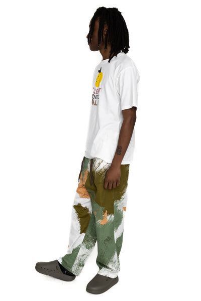Combed Burberry BRUSH-CAMO EASY Pants - White