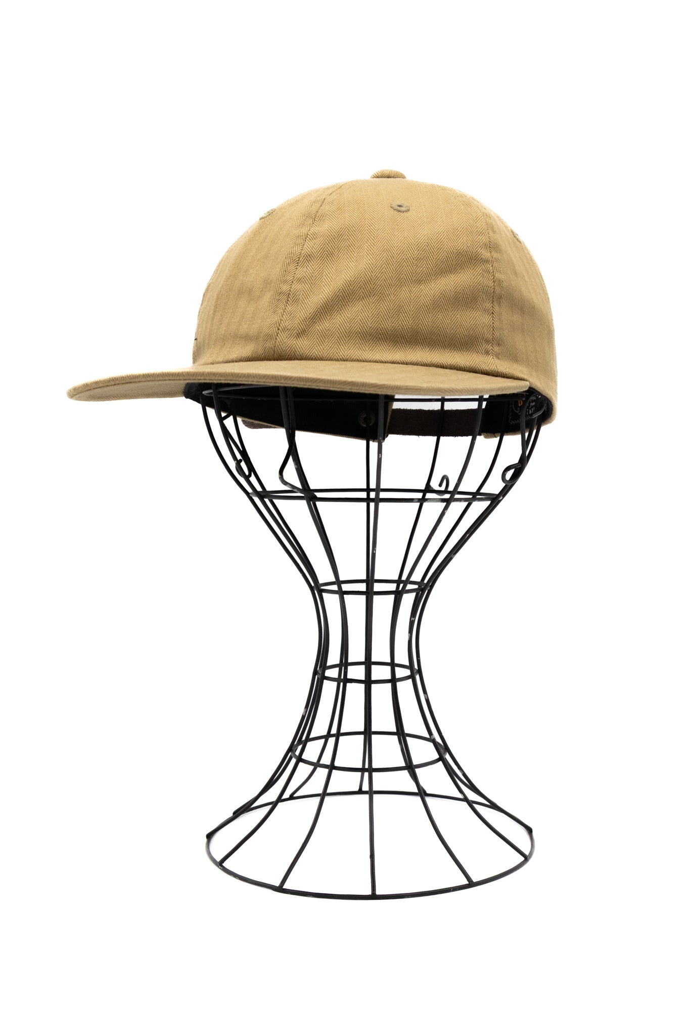 6 Panel Herringbone Cap - Khaki