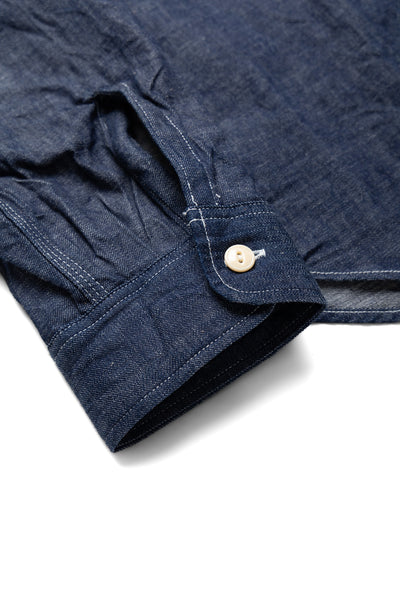 Blue Denim L/S Work Shirt - Washed