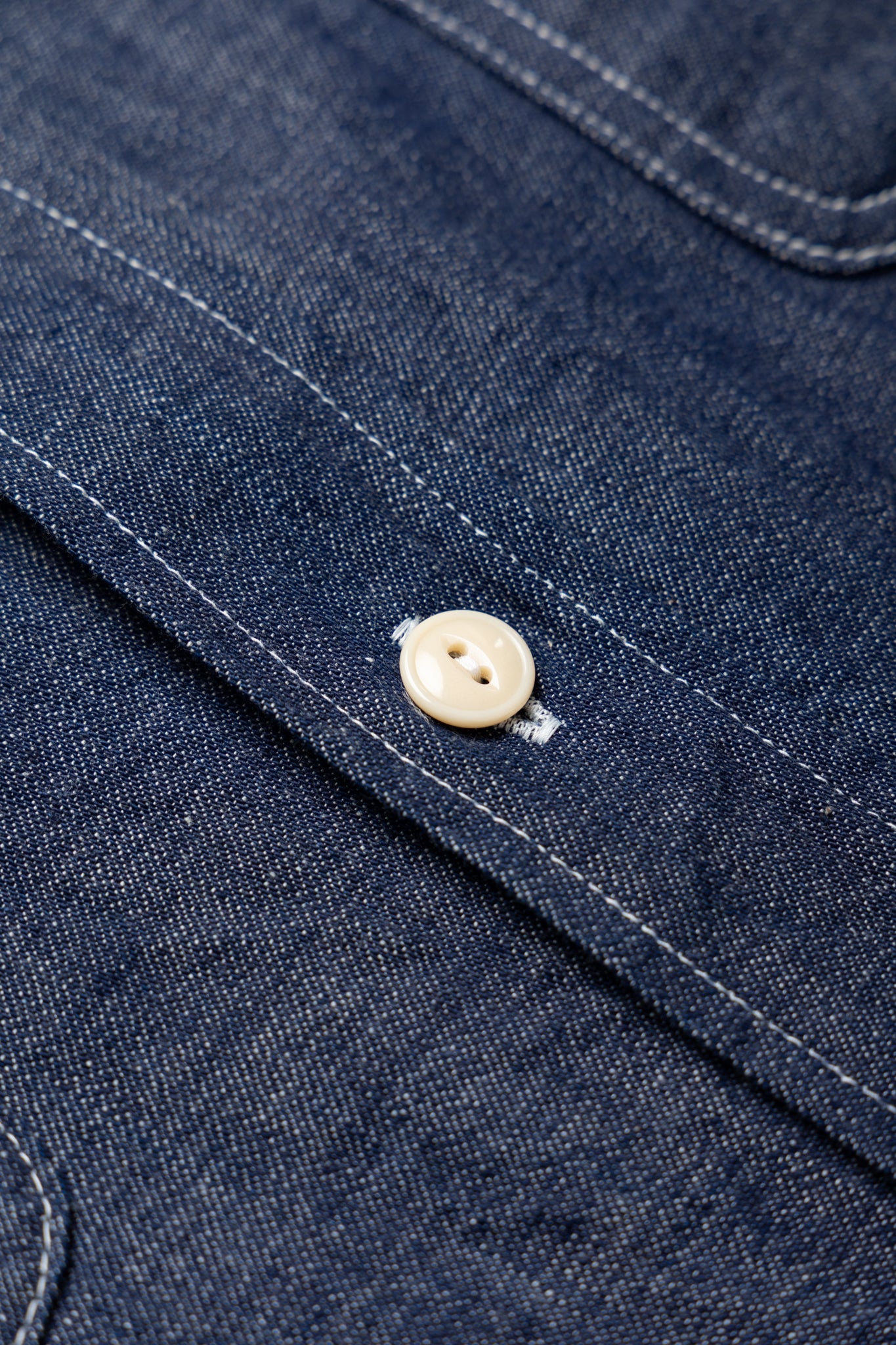 Blue Denim L/S Work Shirt - Washed