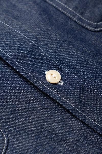 Blue Denim L/S Work Shirt - Washed