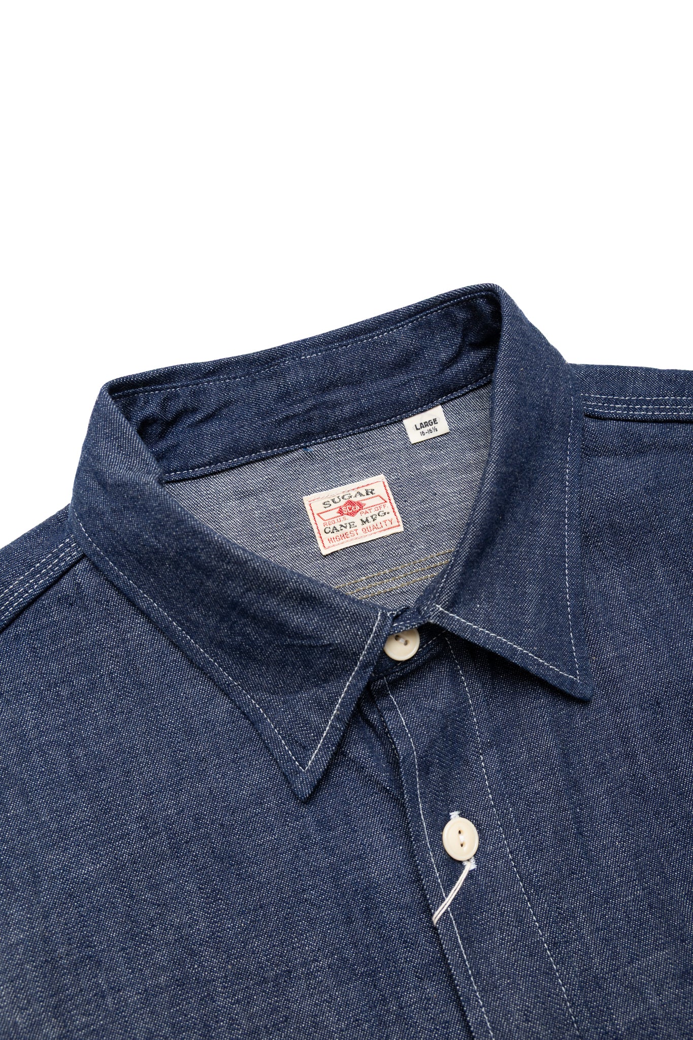 Blue Denim L/S Work Shirt - Washed