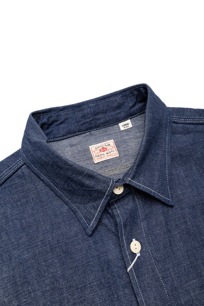 Blue Denim L/S Work Shirt - Washed