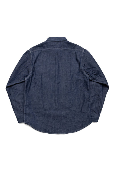Blue Denim L/S Work Shirt - Washed