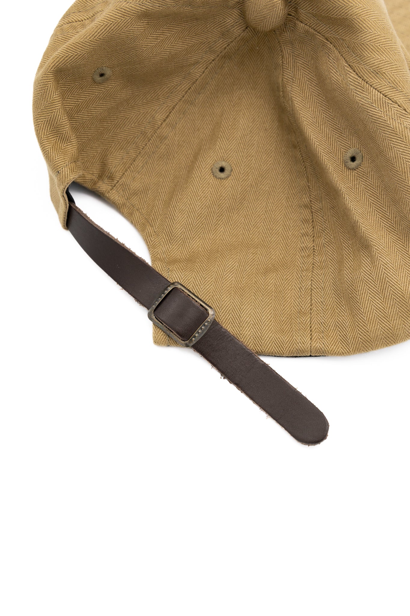 6 Panel Herringbone Cap - Khaki