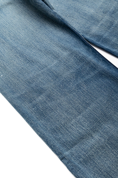 11oz Blue Denim Work Pants Aged Model
