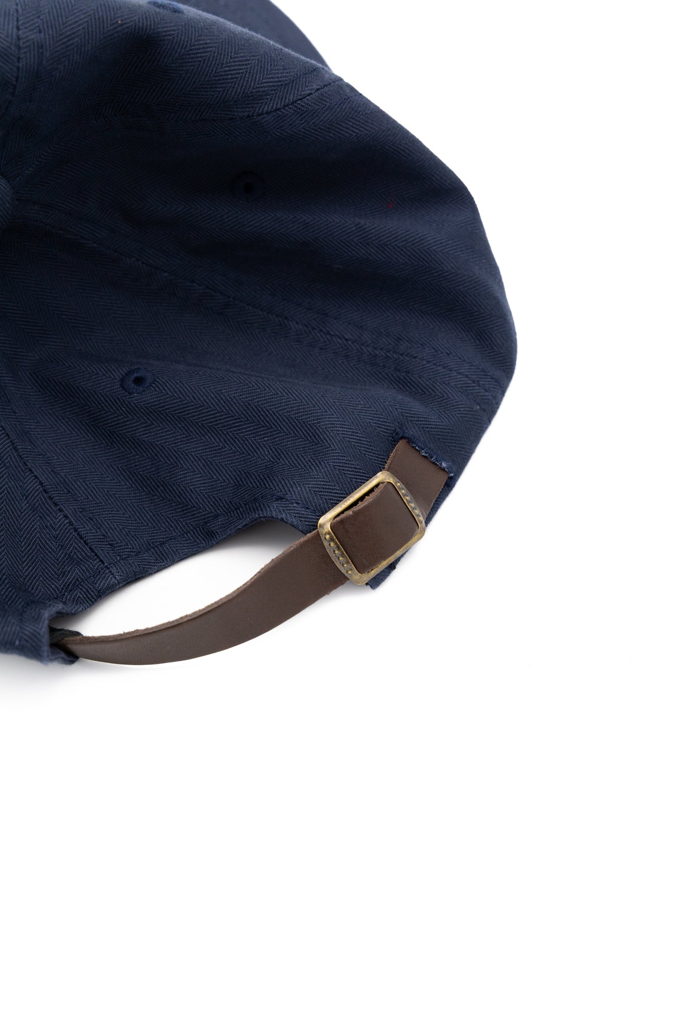 6 Panel Herringbone Cap - Navy