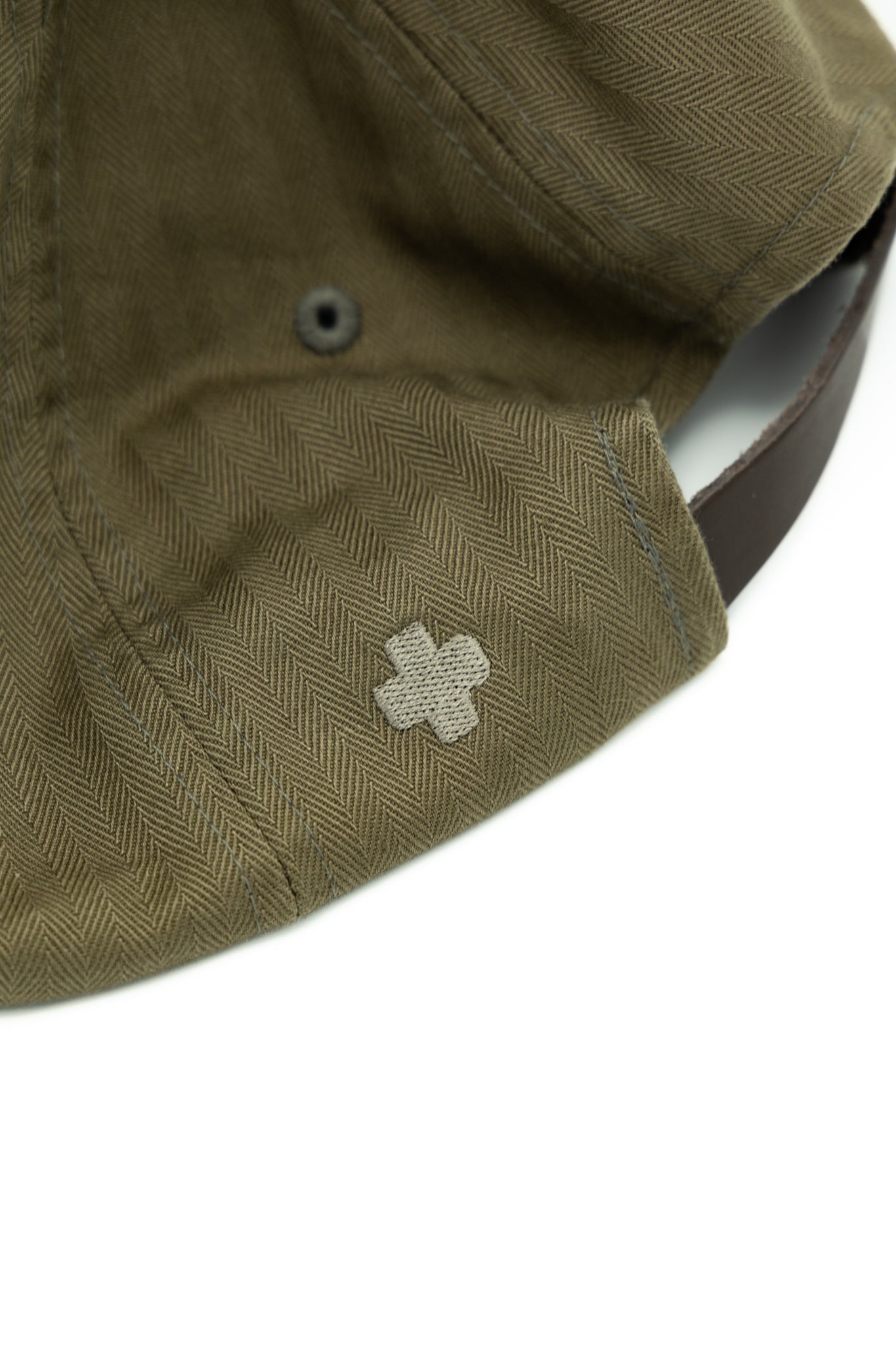 6 Panel Herringbone Cap - Olive