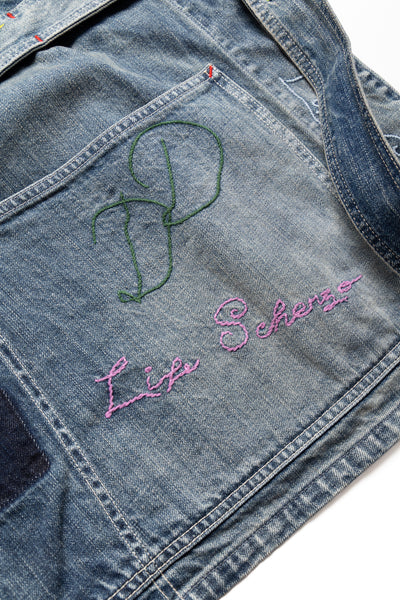 12oz Denim Coverall Wrap Apron (Memorial Embroidery Model)