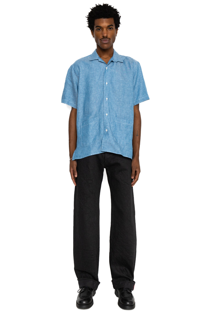 200ZR-BKBK 20oz Secret Denim Wide Straight - Black x Black – BLUE