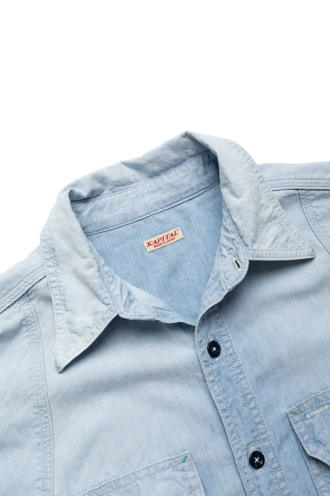 Chambray 2TONES BONE Patch Ventilator Workshirt