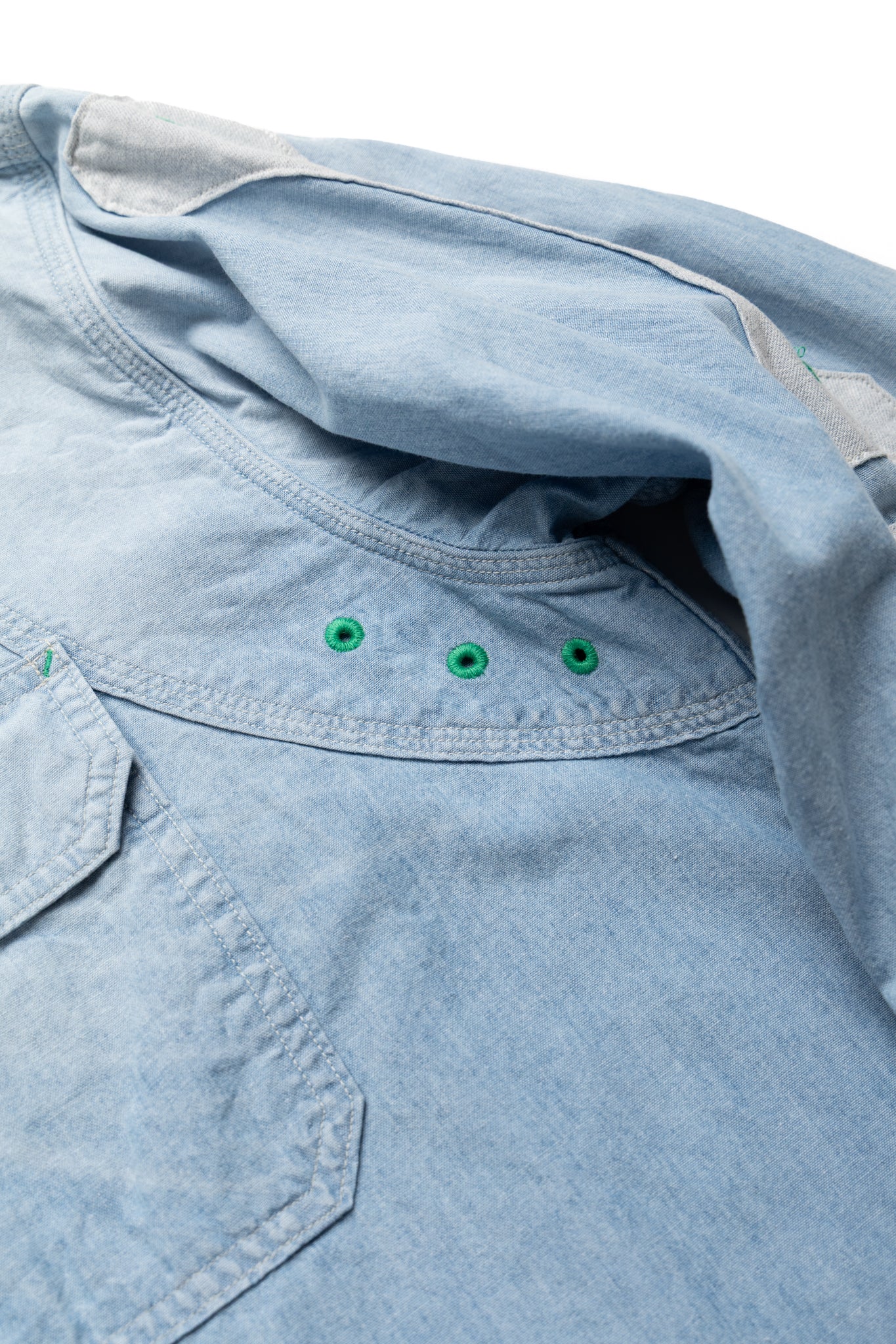 Chambray 2TONES BONE Patch Ventilator Workshirt