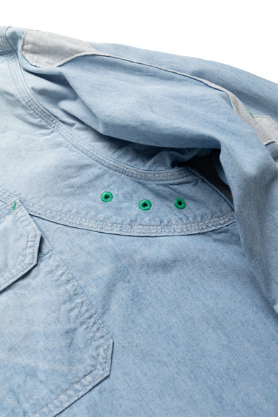Chambray 2TONES BONE Patch Ventilator Workshirt