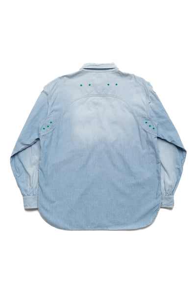 Chambray 2TONES BONE Patch Ventilator Workshirt