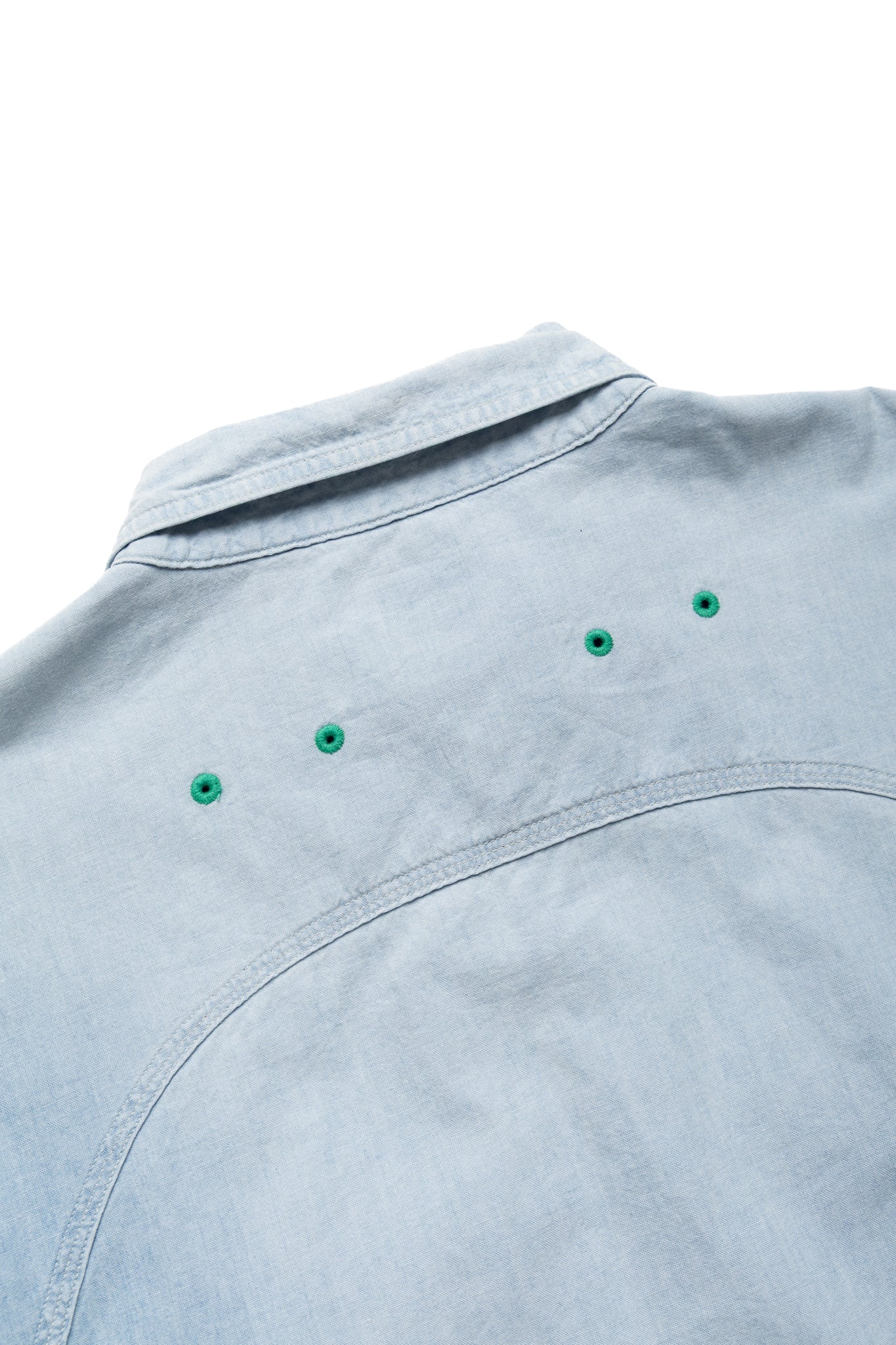 Chambray 2TONES BONE Patch Ventilator Workshirt