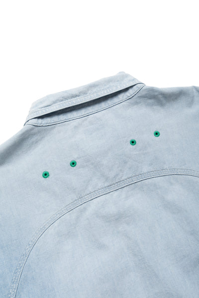 Chambray 2TONES BONE Patch Ventilator Workshirt