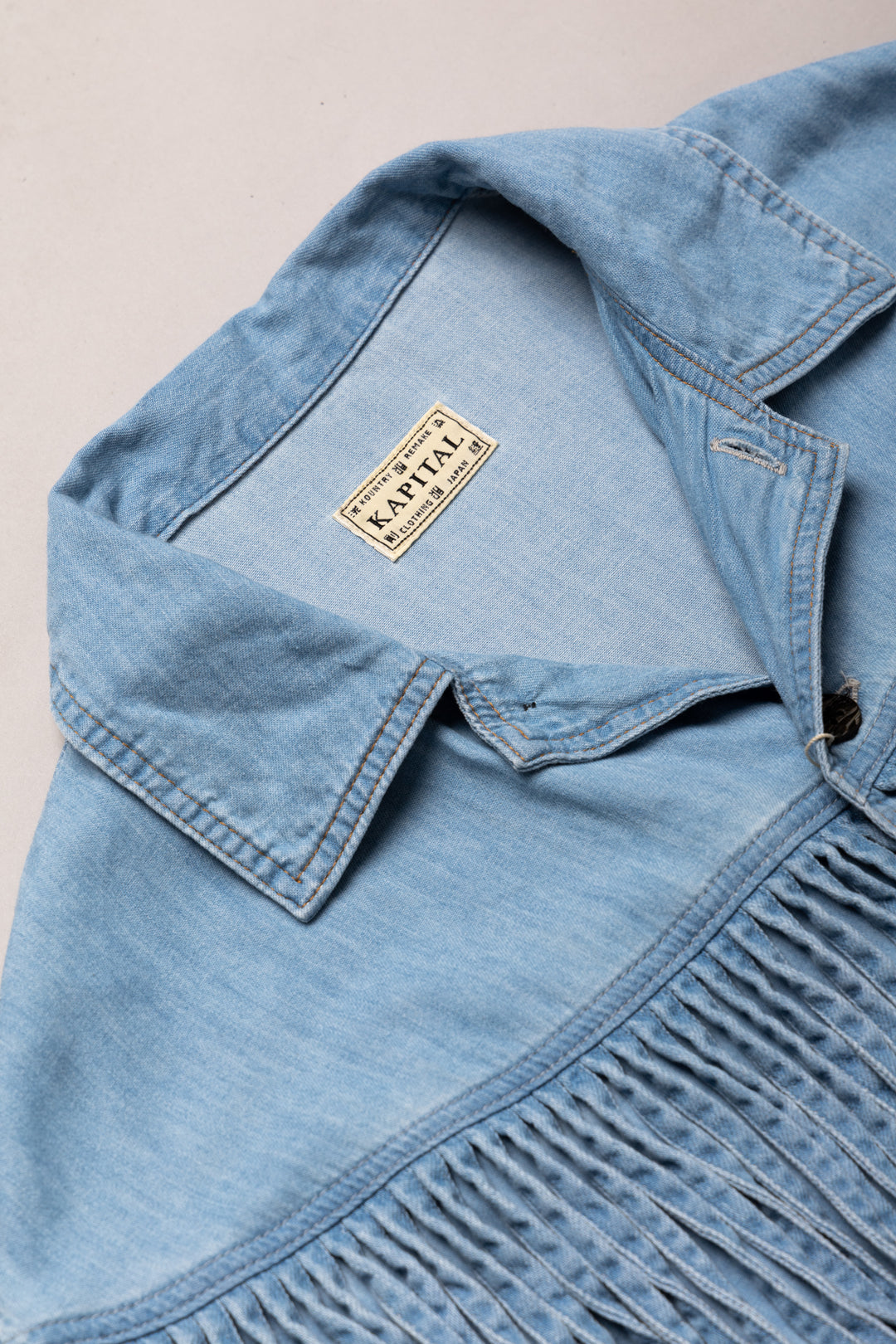 Kapital 5.5oz x 8oz Denim Fringe Jumpsuit – BLUE IN GREEN SOHO