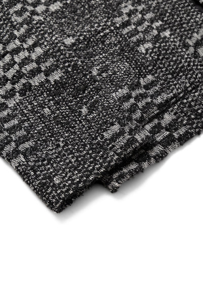 Knit Cardigan Block Jacquard - Black/White