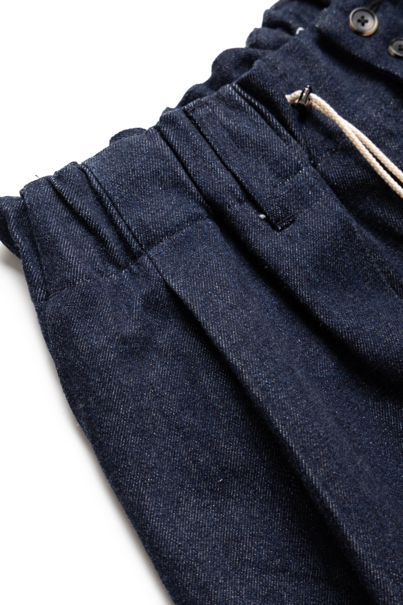Circular Short Pants Denim One Wash - Indigo