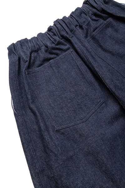Circular Short Pants Denim One Wash - Indigo