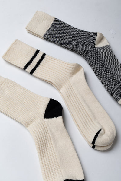 Recycle Cotton/Wool Daily 3 Pack Socks