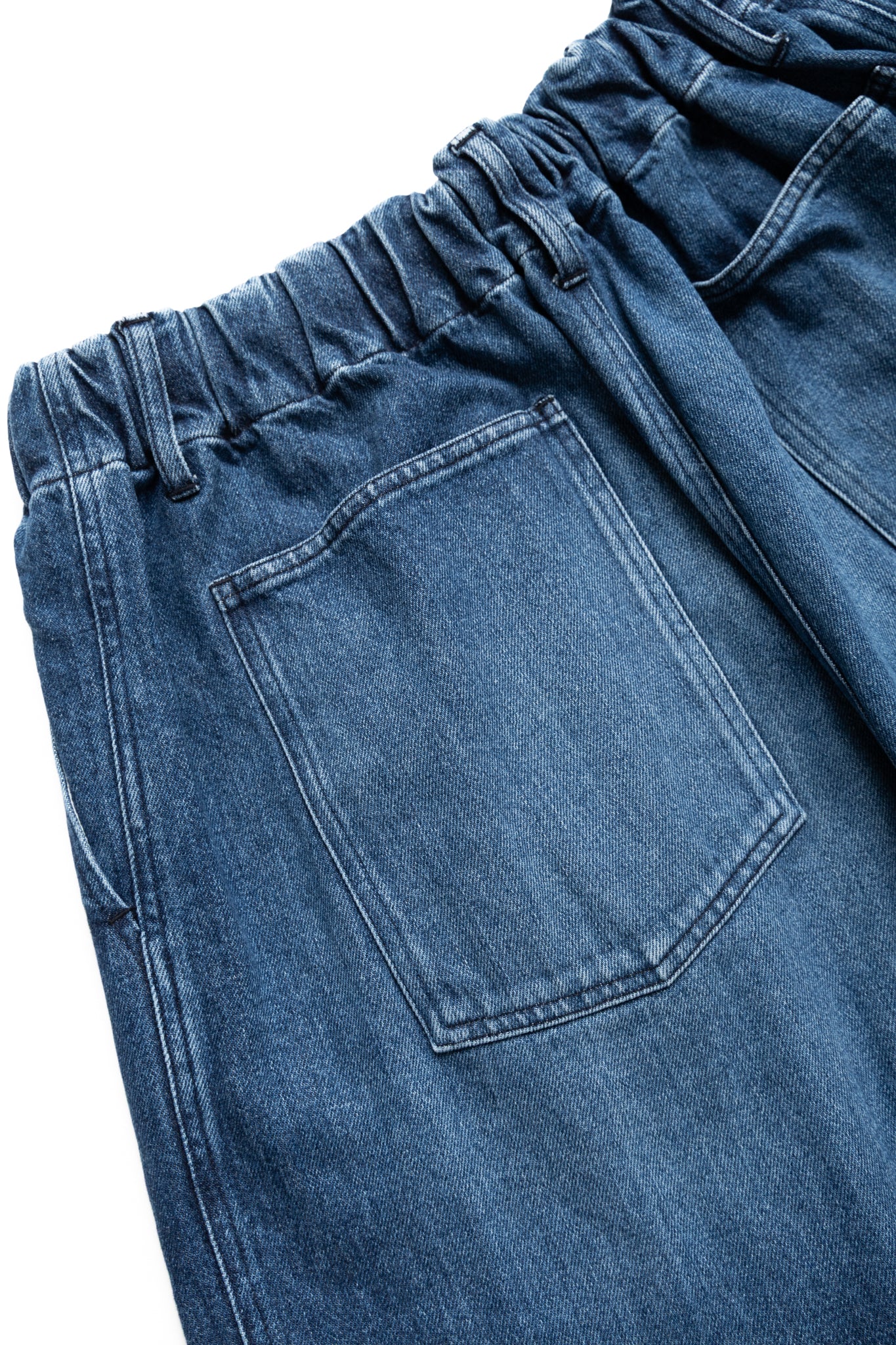 Circular Short Pants Denim Damaged - Indigo