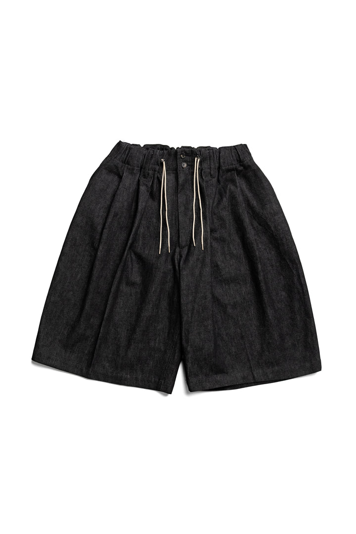 Sillage ショートパンツ CIRCULAR SHORTS ブラック Sillage Circular Short Pants Denim One Wash - Black – BLUE IN