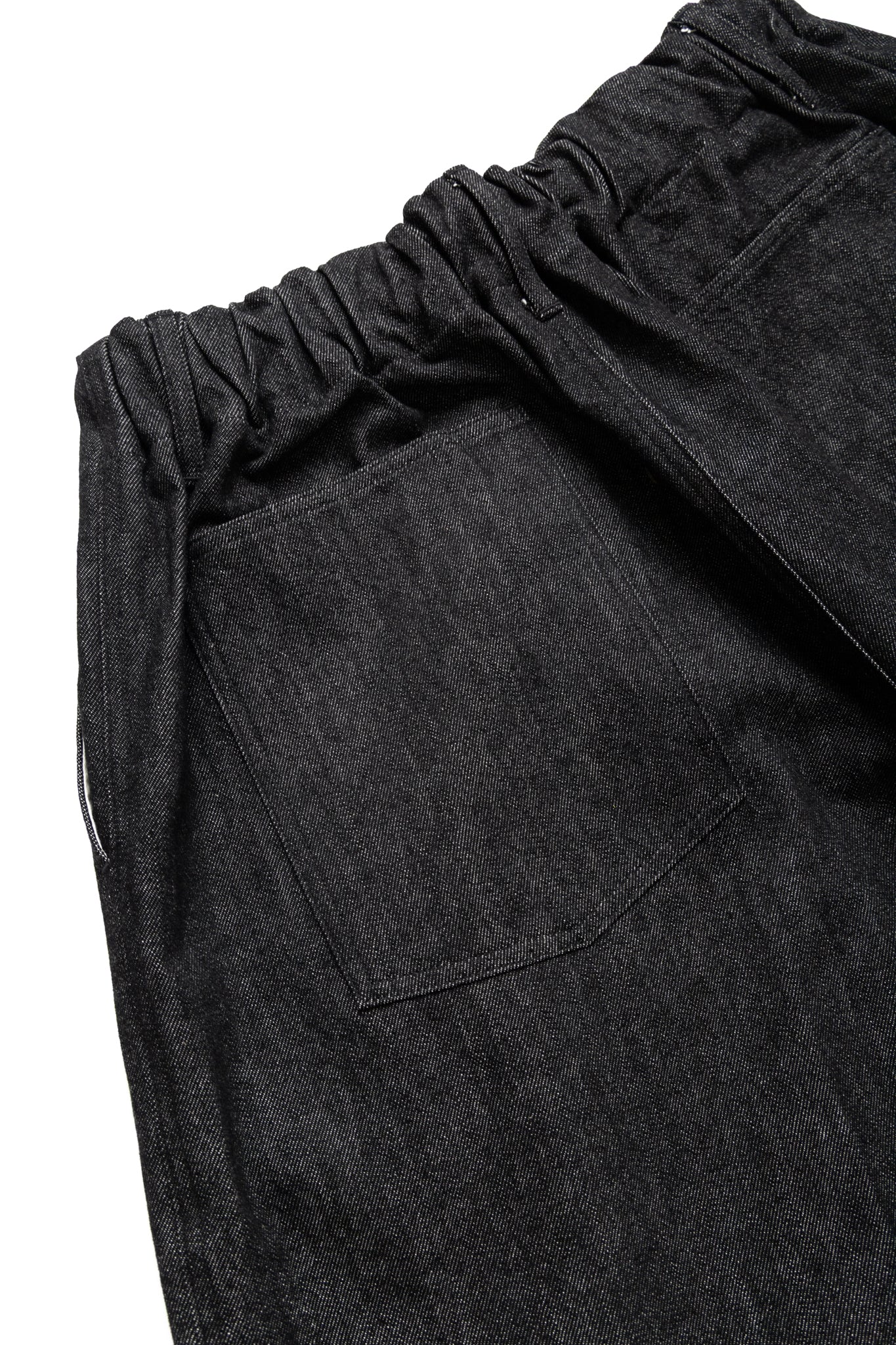 Circular Short Pants Denim One Wash - Black