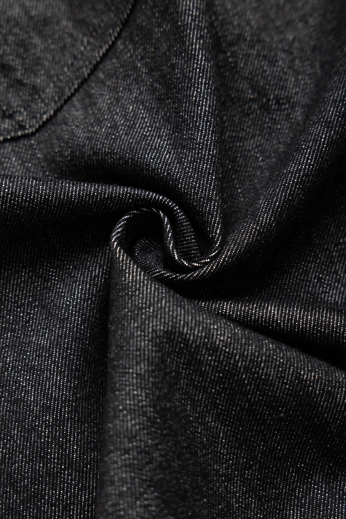 Circular Short Pants Denim One Wash - Black