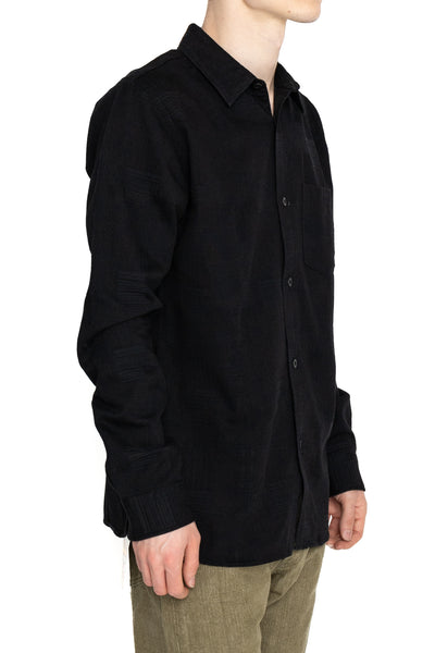Jacquard Patchwork Shirt - Double Black