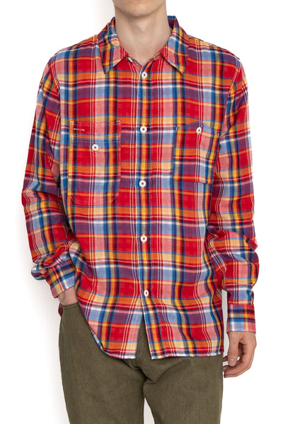 Double Gauze Check Shirt - Red