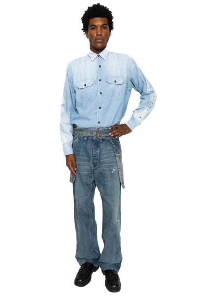 12oz Denim Coverall Wrap Apron (Memorial Embroidery Model)