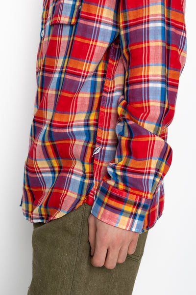 Double Gauze Check Shirt - Red