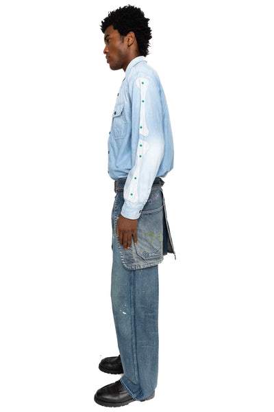 12oz Denim Coverall Wrap Apron (Memorial Embroidery Model)