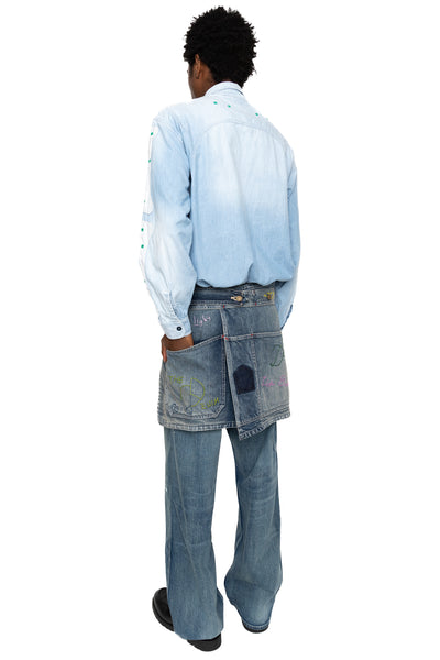12oz Denim Coverall Wrap Apron (Memorial Embroidery Model)