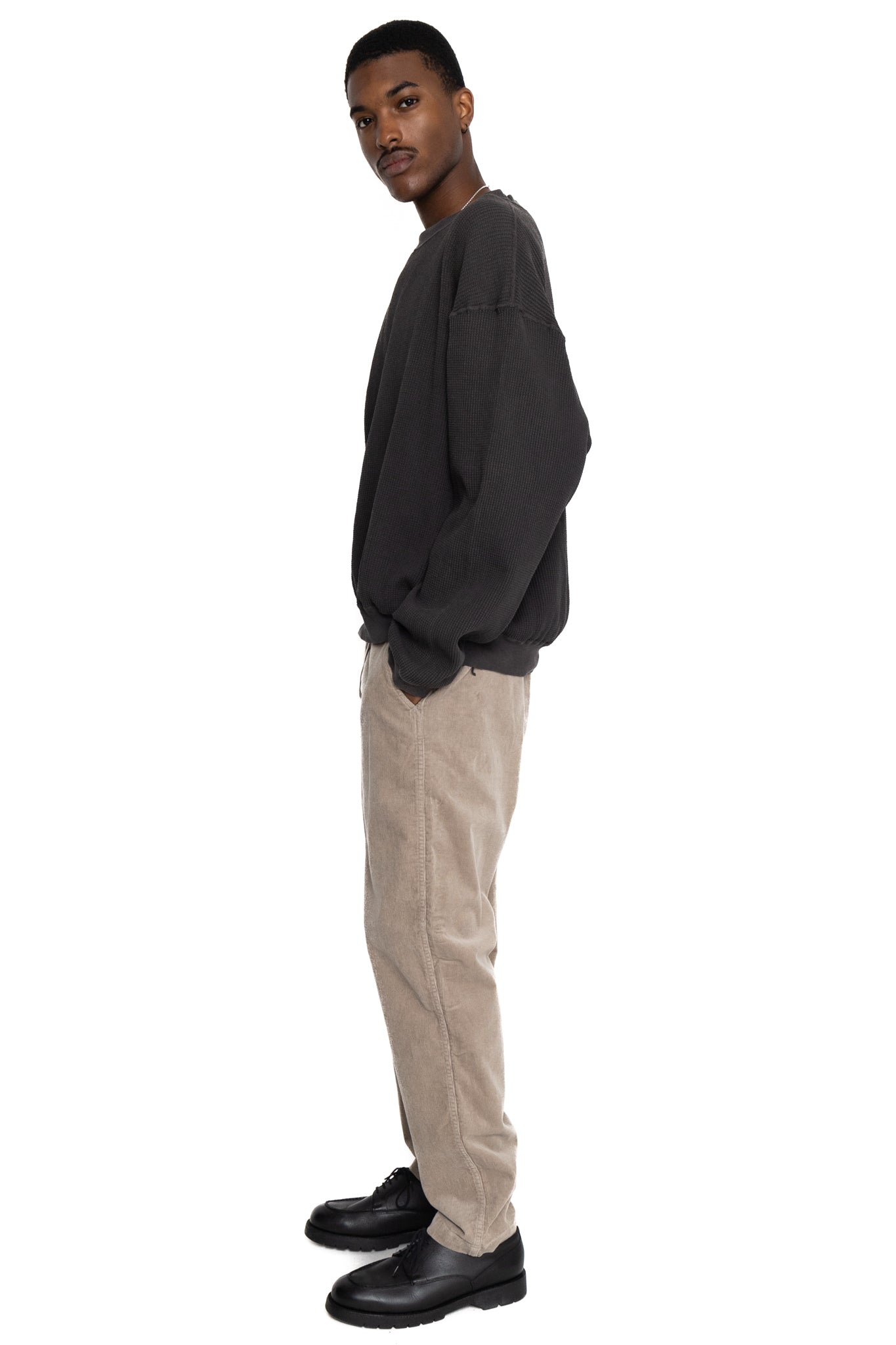 New Yorker Stretch Corduroy - Light Grey