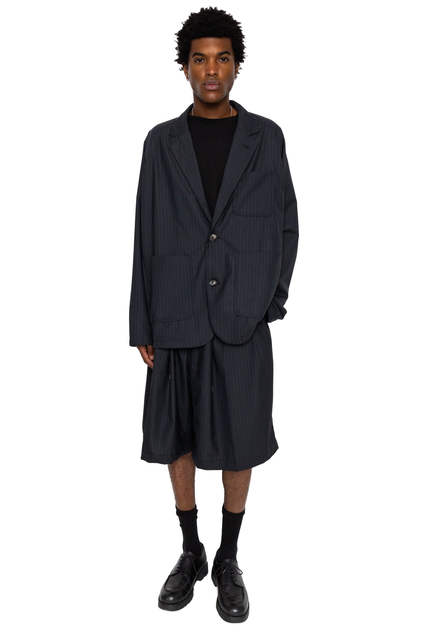 Circular Short Pants - Black Stripe