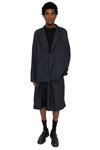 Circular Short Pants - Black Stripe