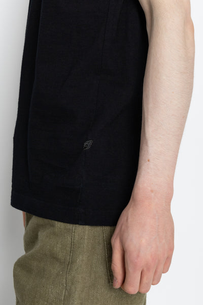 Indigo Jersey Crew Neck T-shirt - Indigo x Black