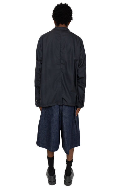Circular Short Pants Denim One Wash - Indigo