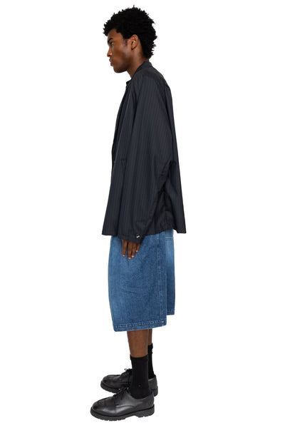 Circular Short Pants Denim Damaged - Indigo