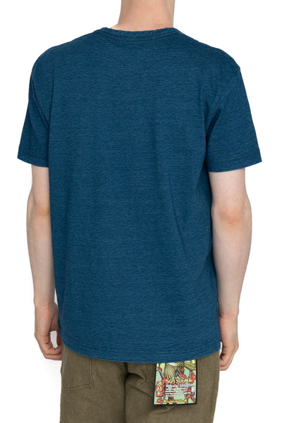 Indigo Jersey Crew Neck T-shirt - Greencast Indigo