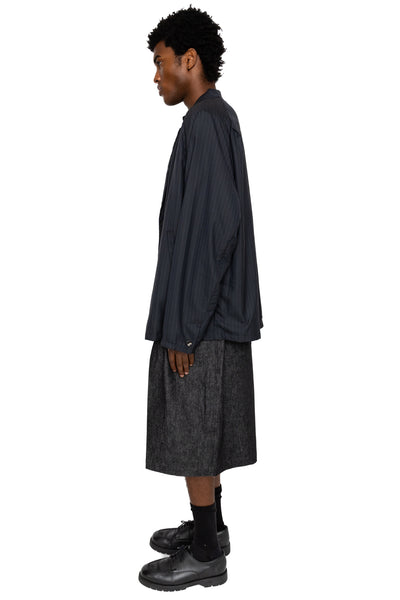 Circular Short Pants Denim One Wash - Black
