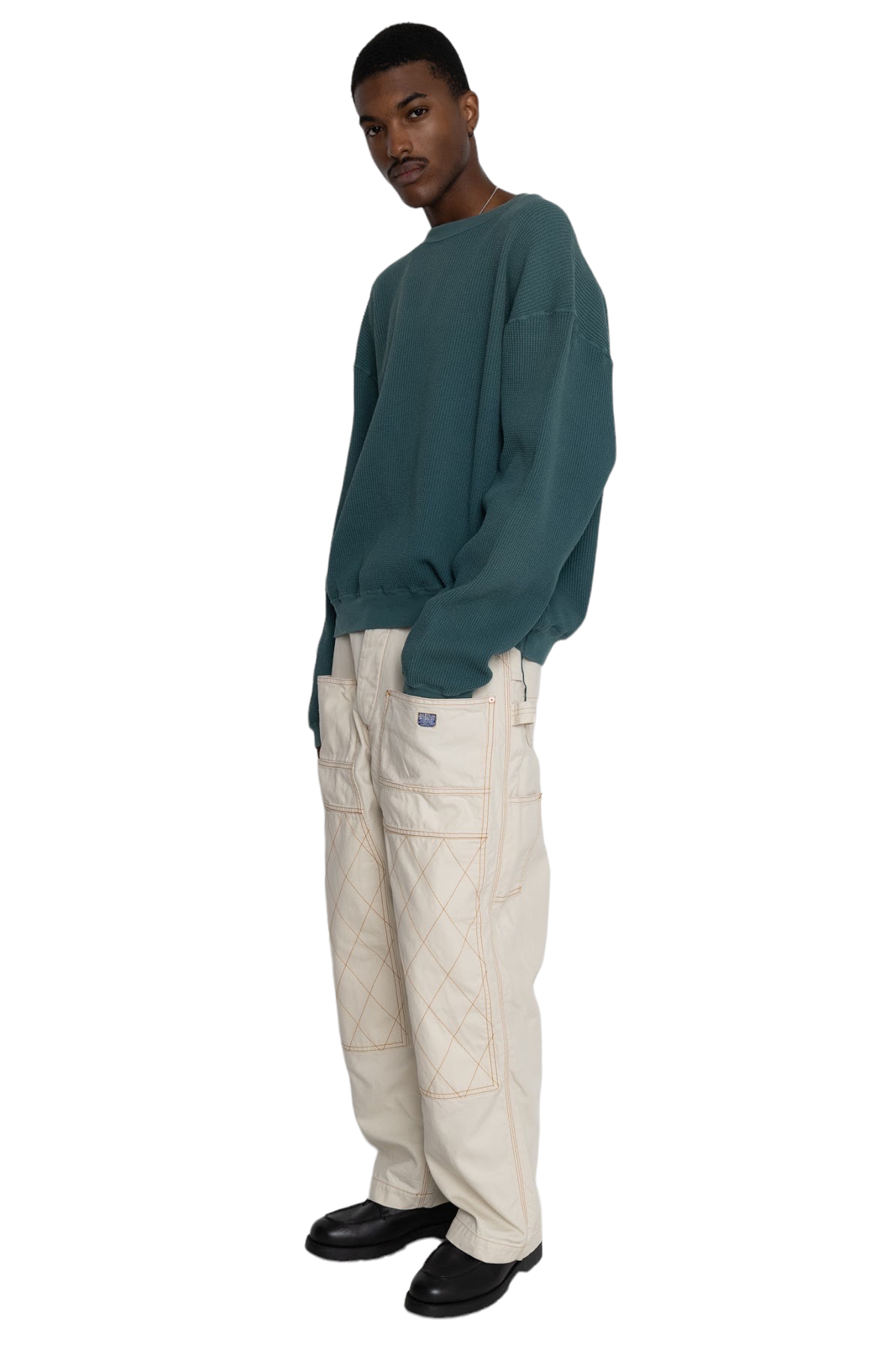 Light Canvas Wide LUMBER Pants - Ecru