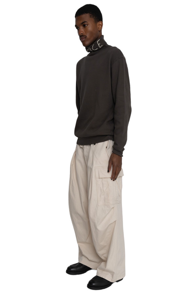 Heavy Drill Cotton JUMBO Cargo Pants - Ecru