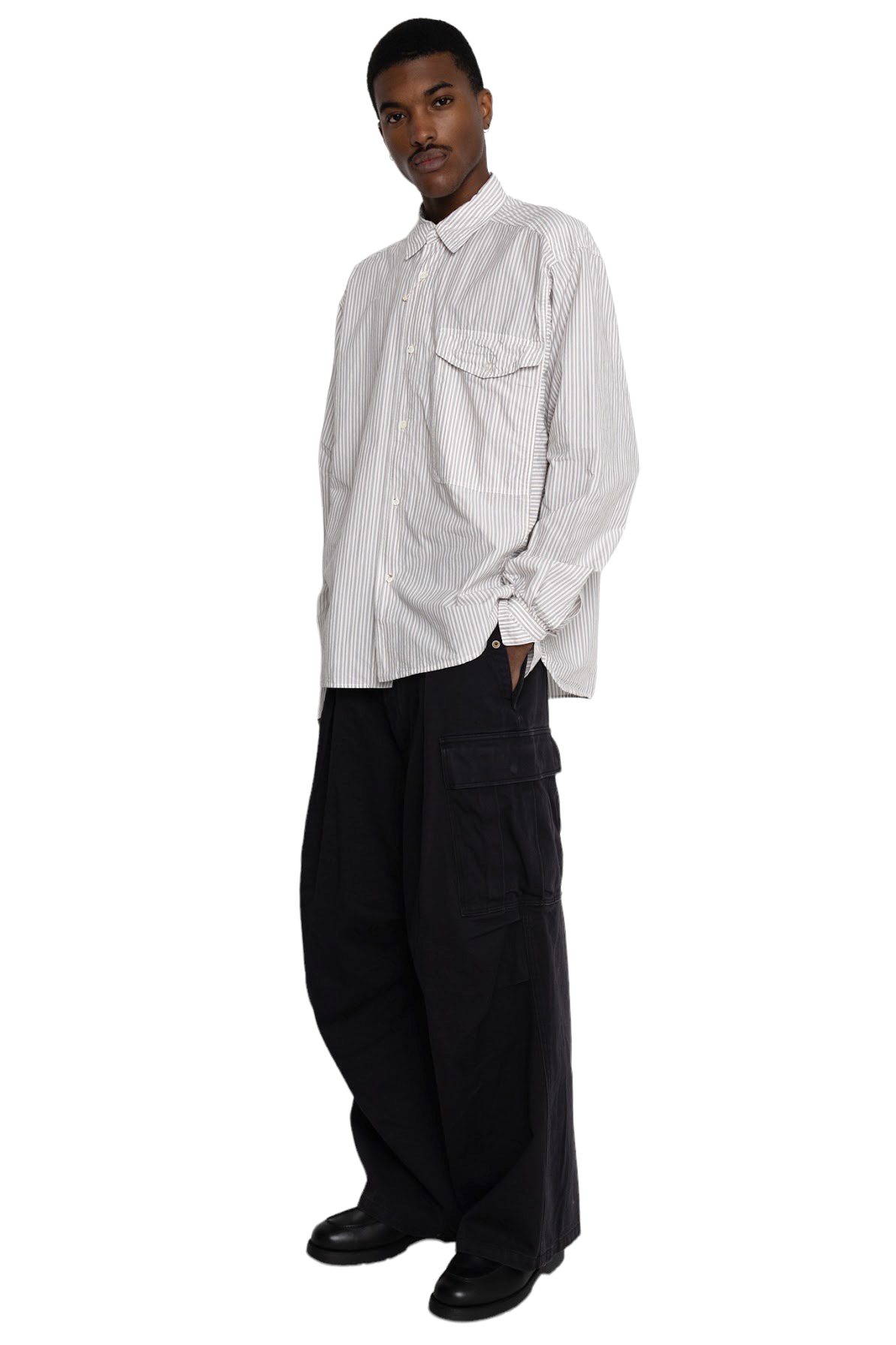 Heavy Drill Cotton JUMBO Cargo Pants - Black