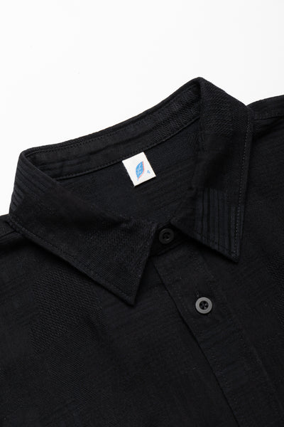 Jacquard Patchwork Shirt - Double Black