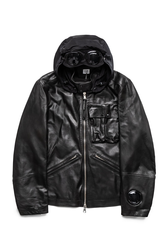 C.P. COMPANY Medium Leather Jacket - Black – BLUE IN GREEN SOHO